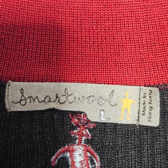 Smartwool Men's Large 1/2 Zip Base Layer Sweater Brown 100% Merino Wool Outdoors - Picture 3 of 13